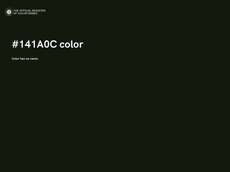 #141A0C color image