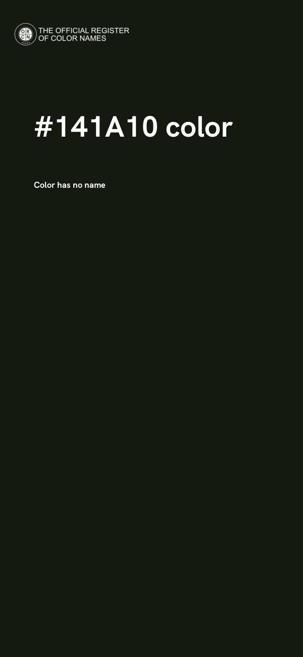 #141A10 color image