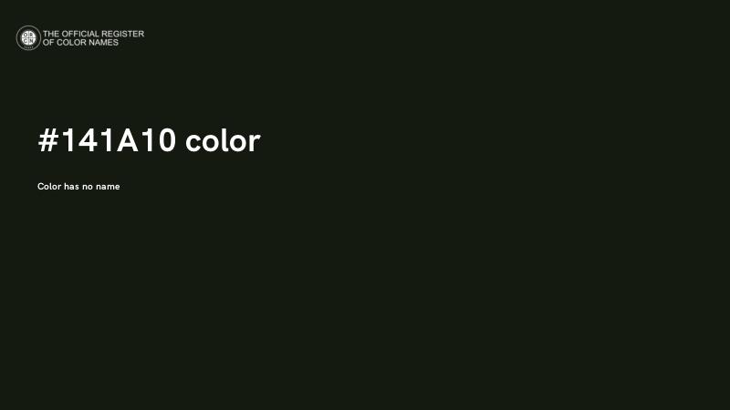 #141A10 color image