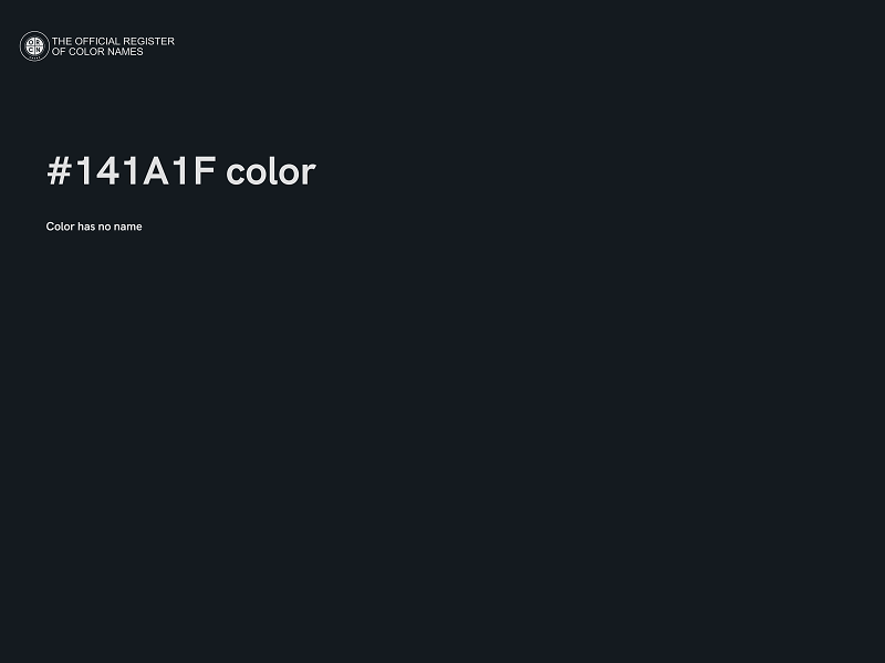 #141A1F color image