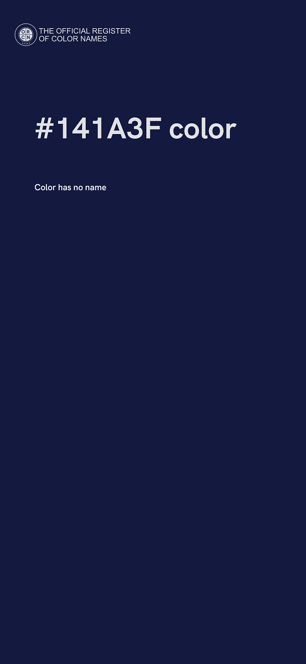 #141A3F color image