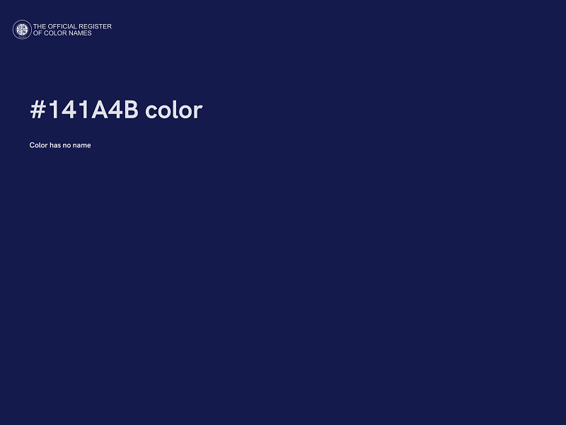 #141A4B color image