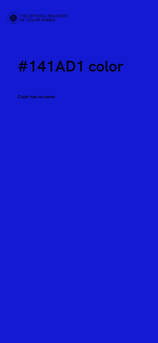 #141AD1 color image