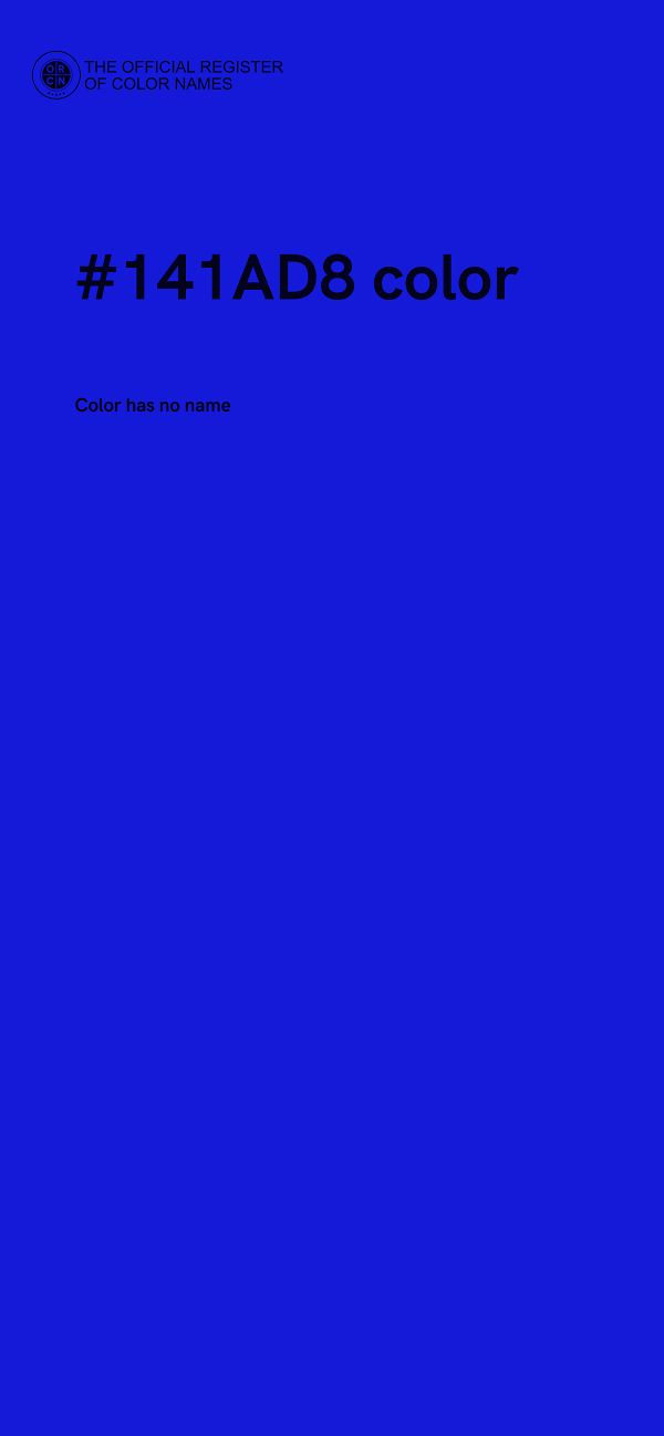 #141AD8 color image
