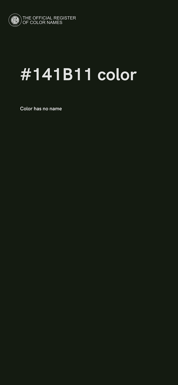 #141B11 color image