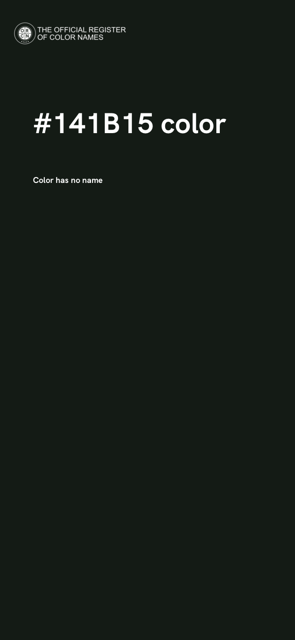 #141B15 color image