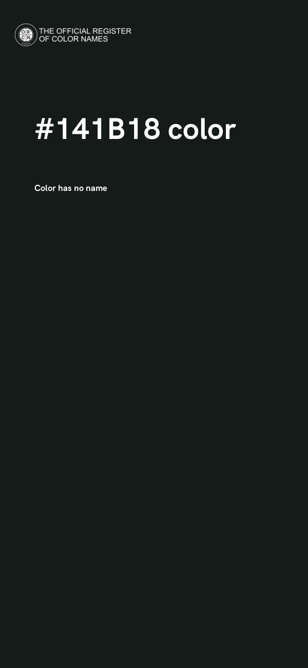 #141B18 color image