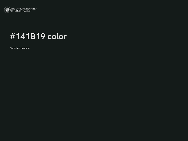 #141B19 color image