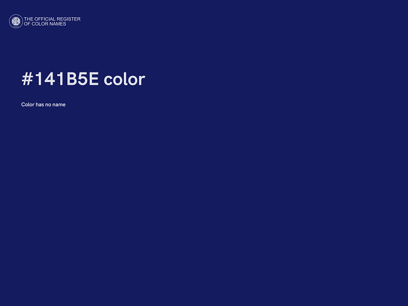 #141B5E color image