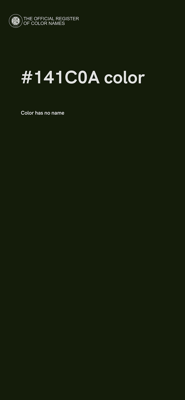 #141C0A color image