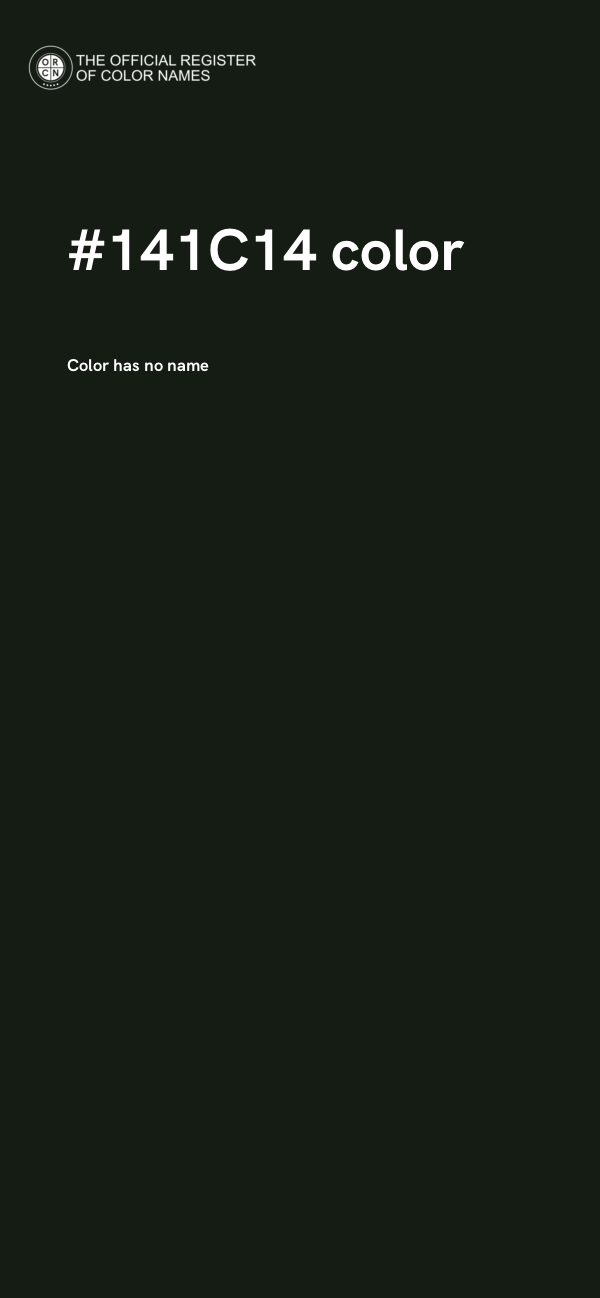 #141C14 color image