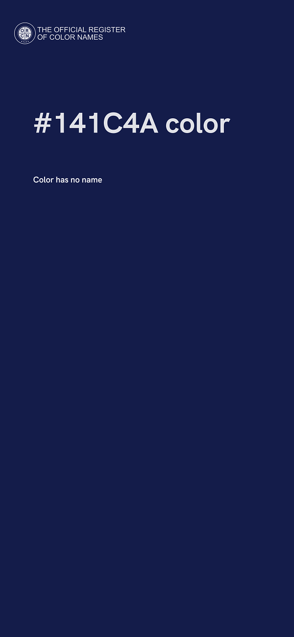 #141C4A color image