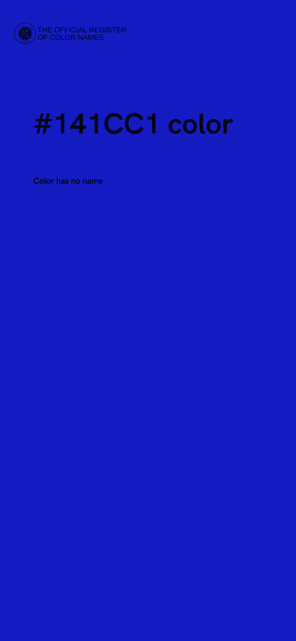 #141CC1 color image