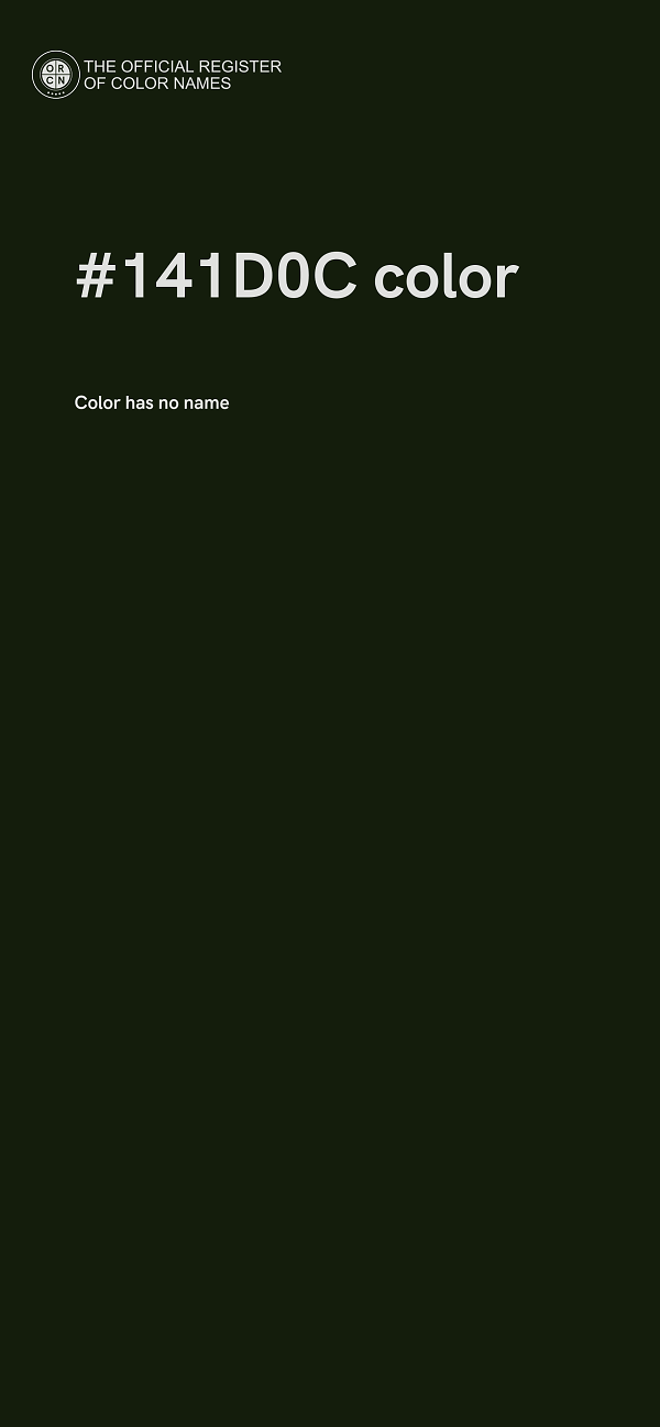 #141D0C color image