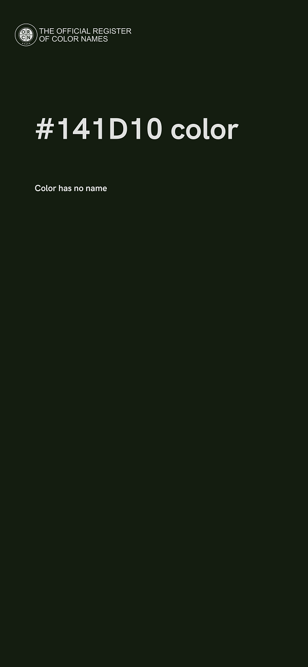 #141D10 color image