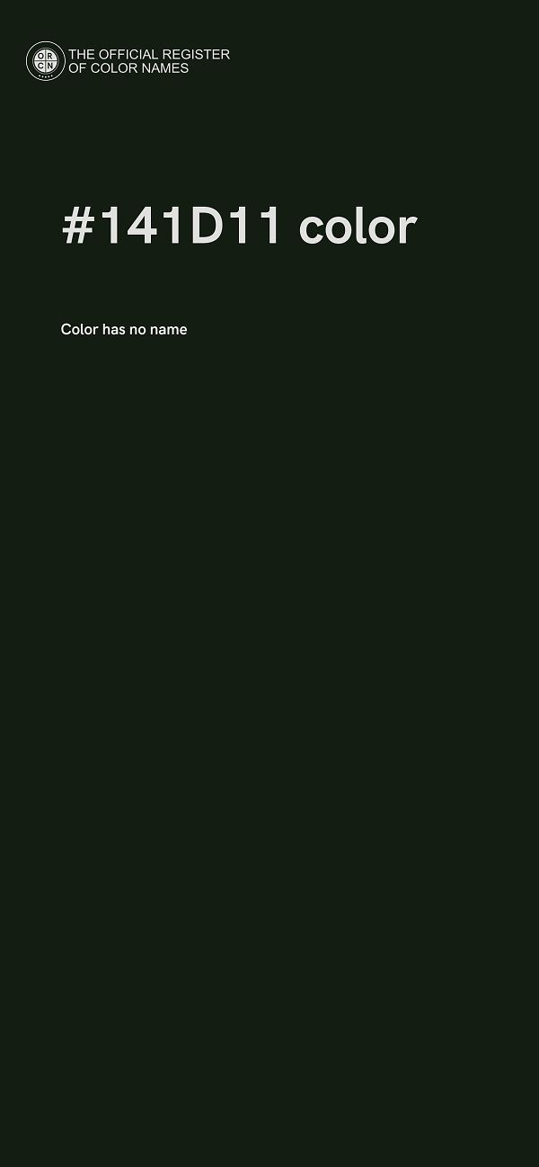 #141D11 color image