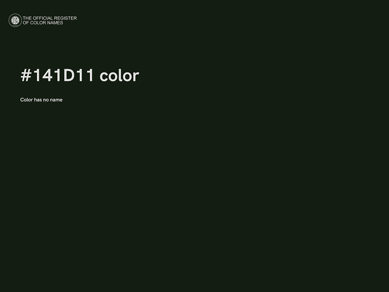 #141D11 color image