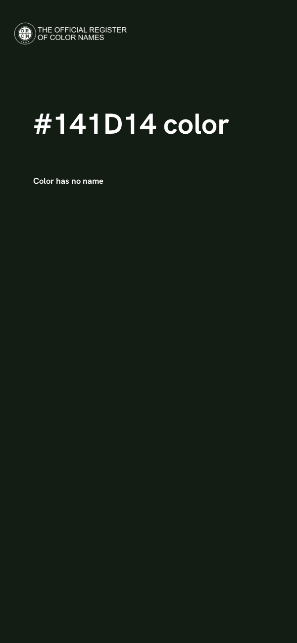 #141D14 color image