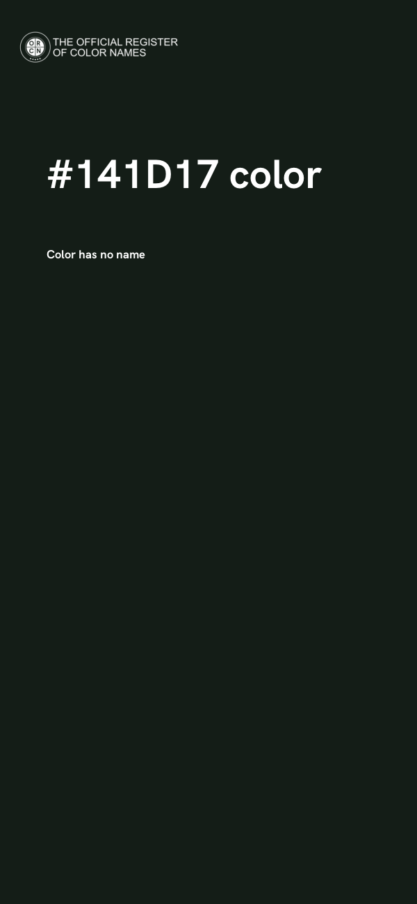#141D17 color image