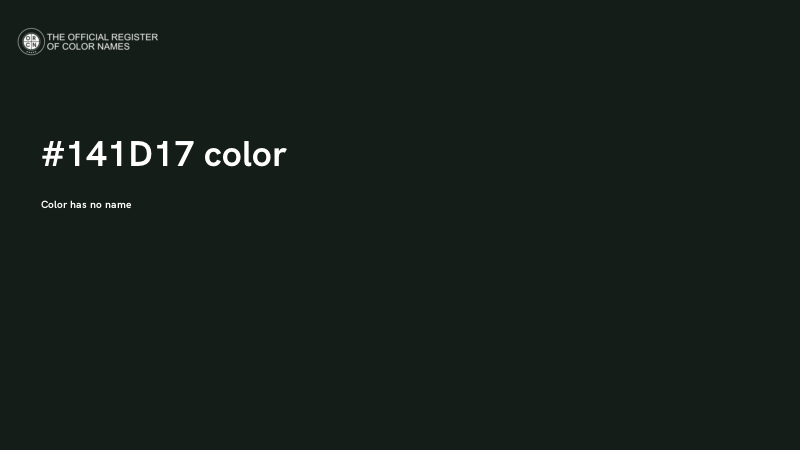 #141D17 color image