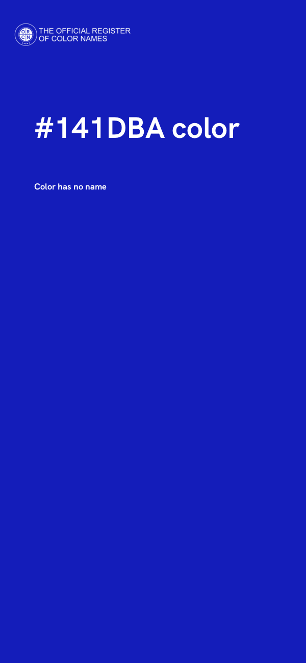 #141DBA color image