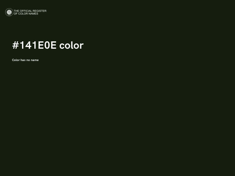 #141E0E color image
