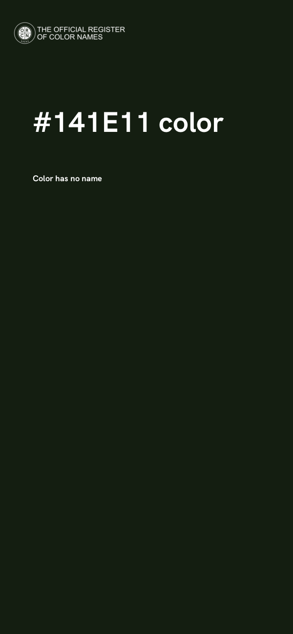 #141E11 color image