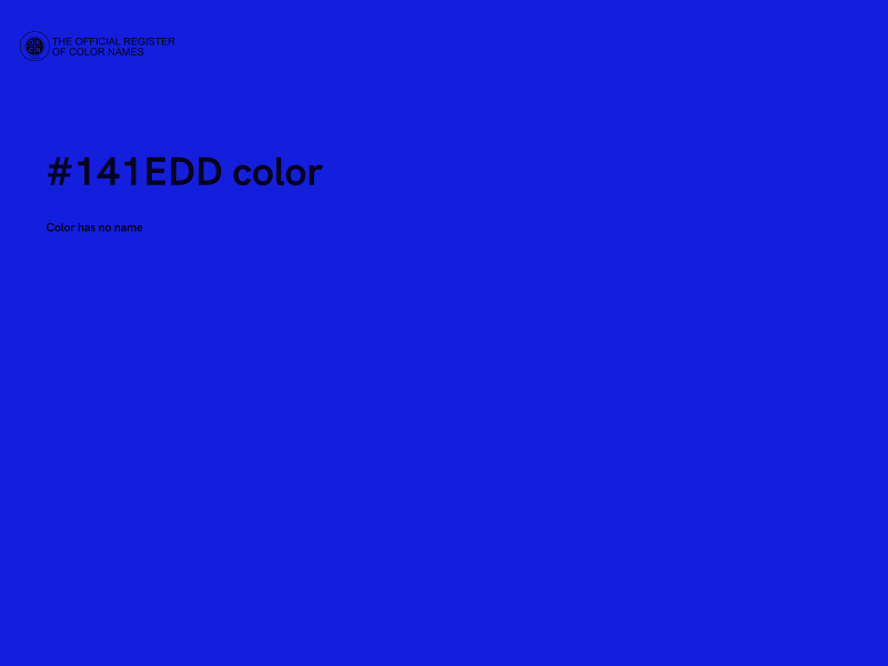 #141EDD color image