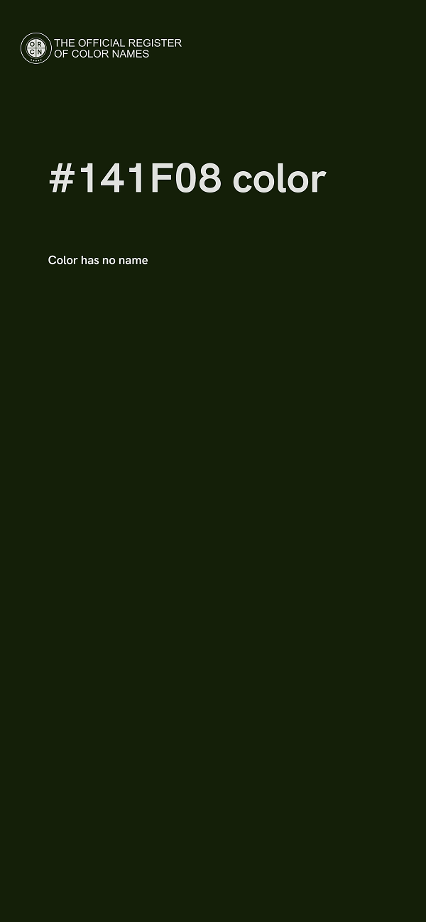 #141F08 color image