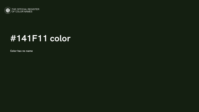 #141F11 color image