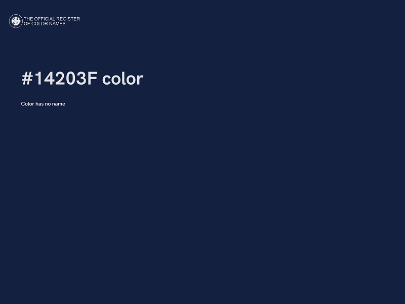 #14203F color image
