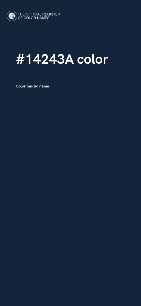 #14243A color image