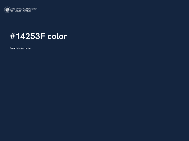 #14253F color image