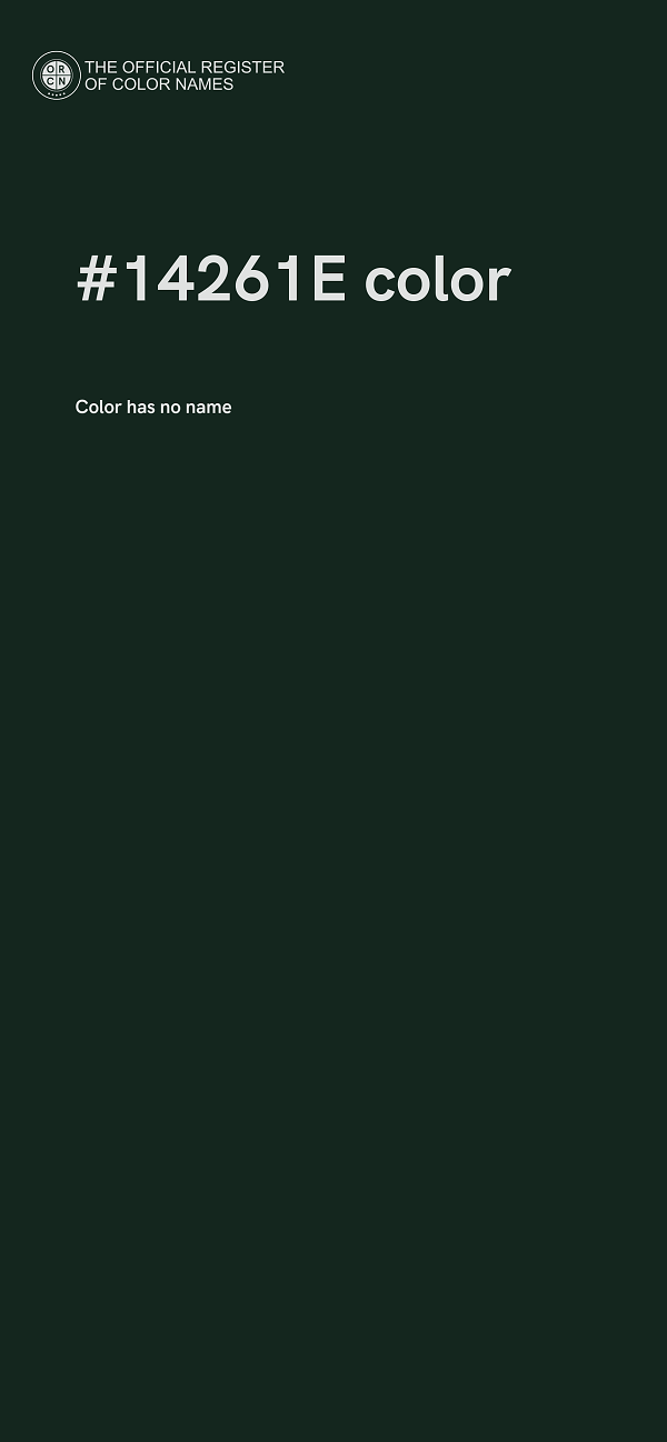#14261E color image