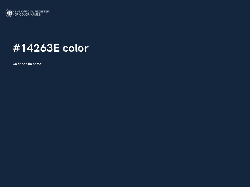 #14263E color image