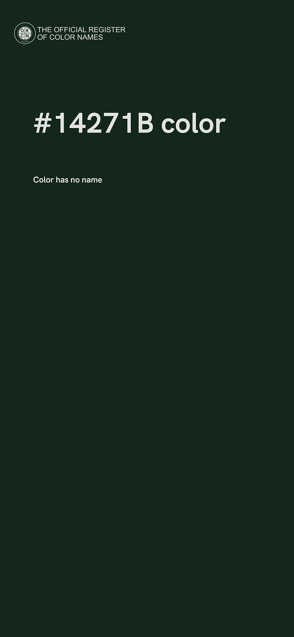 #14271B color image
