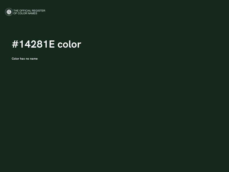 #14281E color image