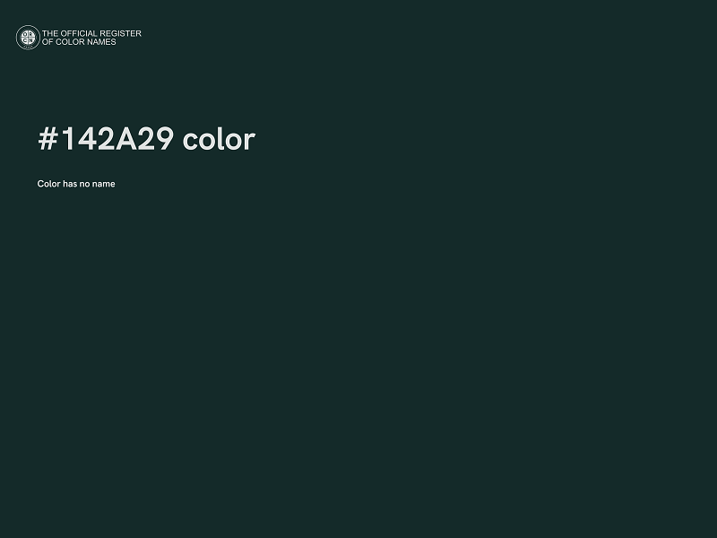 #142A29 color image