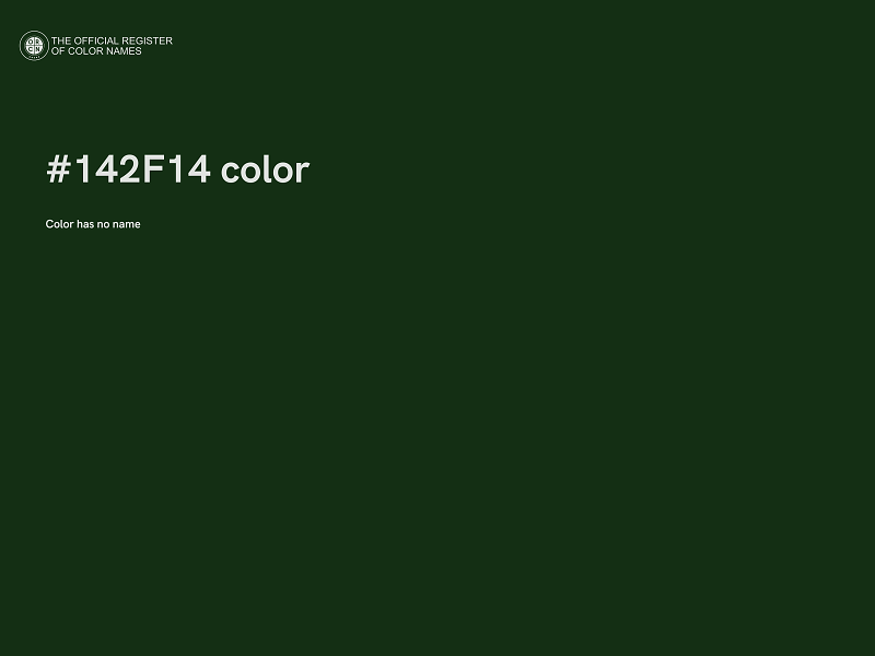 #142F14 color image