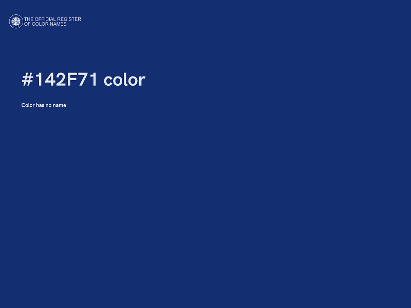 #142F71 color image