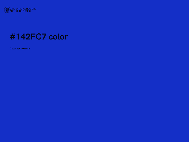 #142FC7 color image