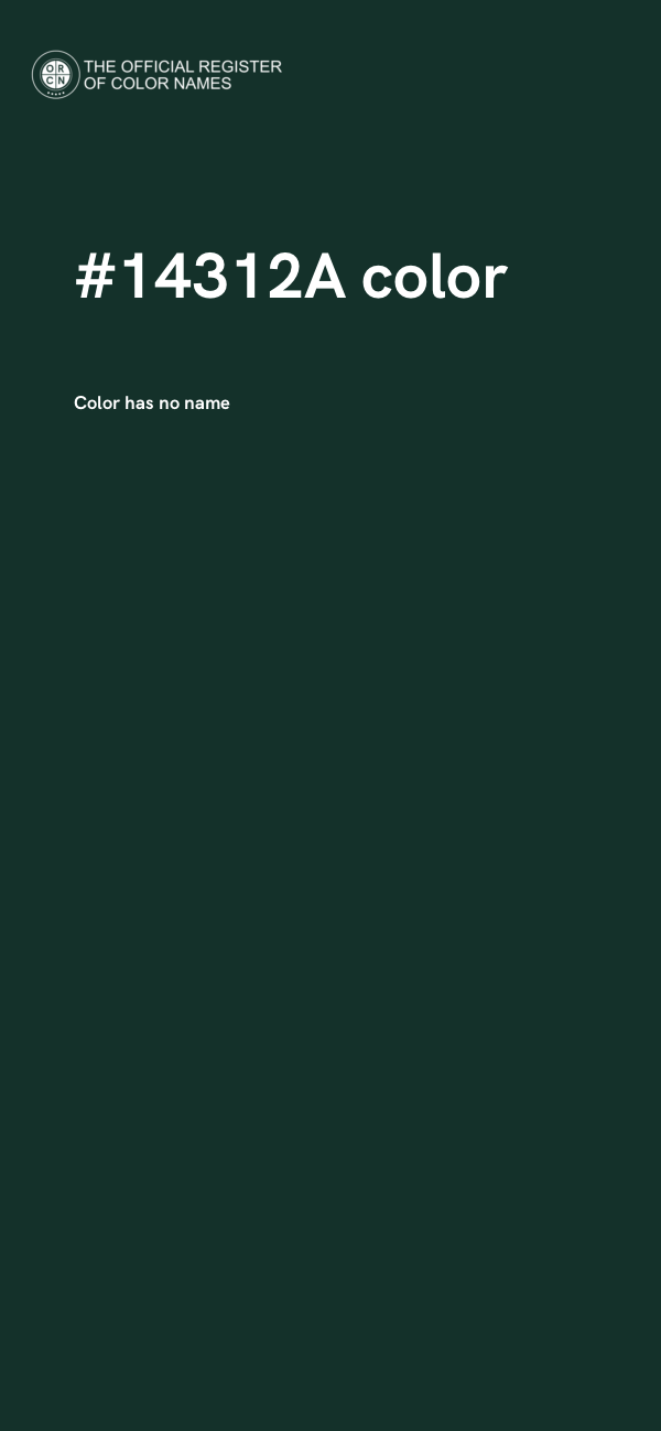 #14312A color image