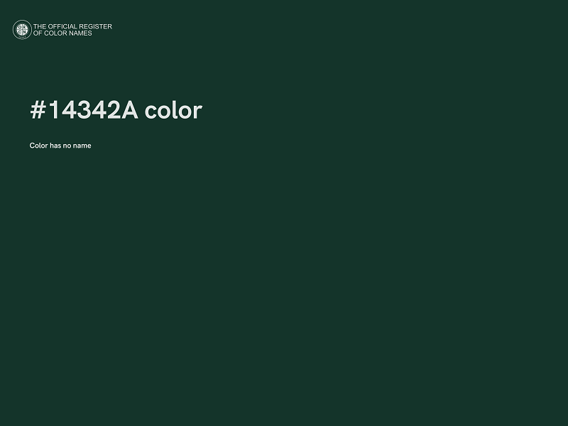 #14342A color image