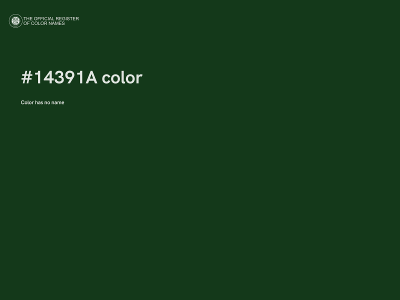 #14391A color image