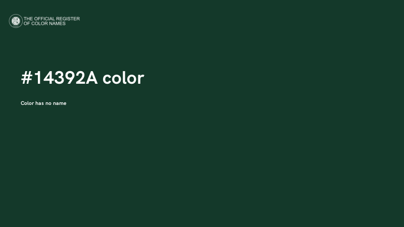 #14392A color image