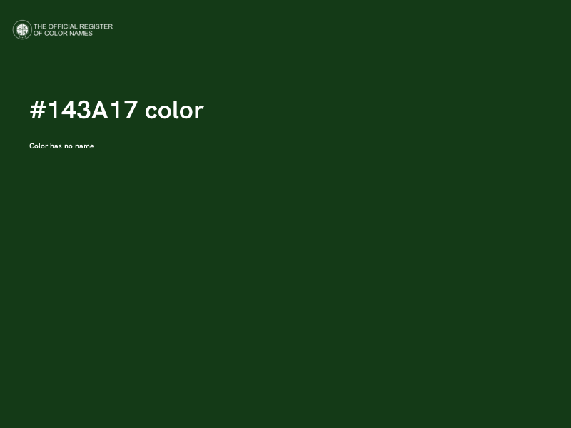 #143A17 color image
