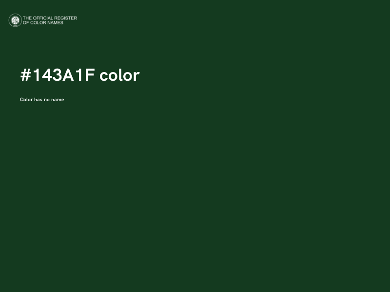 #143A1F color image