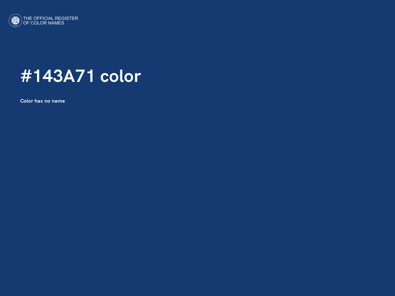 #143A71 color image