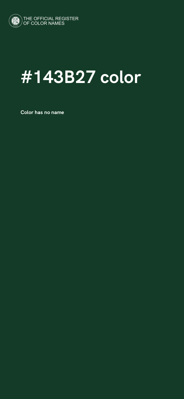 #143B27 color image