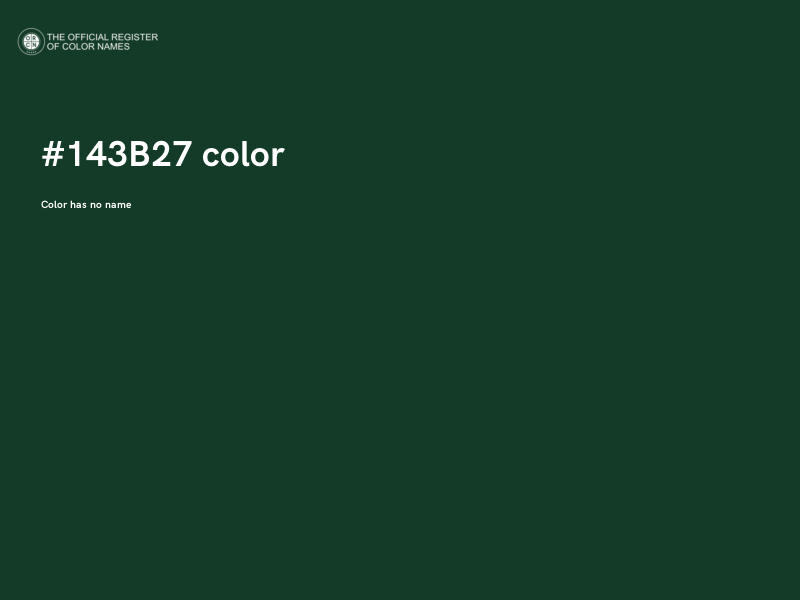 #143B27 color image